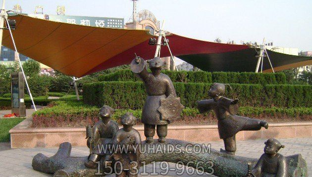 雕塑雕塑 海岸景區公園仿古做舊兒童放風箏銅<a href=