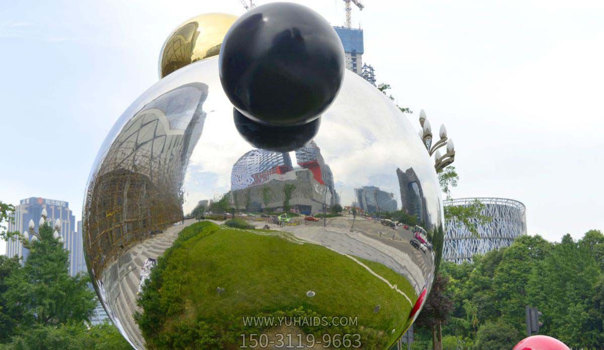 公園戶(hù)外創(chuàng)意不銹鋼球體雕塑
