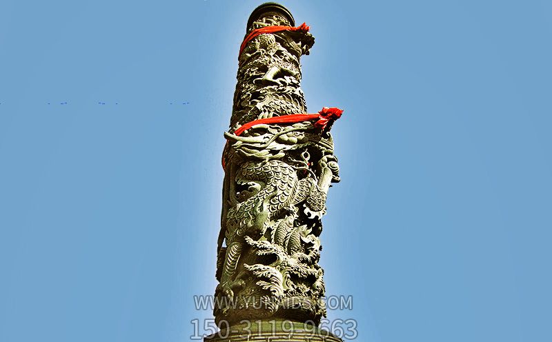 青石龍柱(編號(hào)0080)_1599雕塑