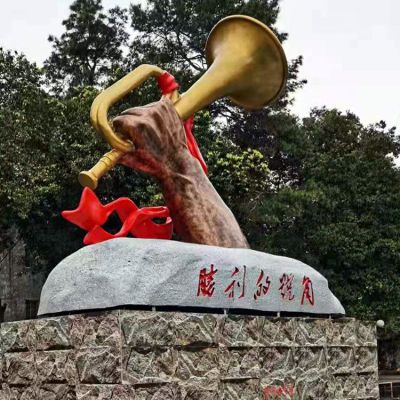 勝利的號角，革命軍事主題銅雕景觀