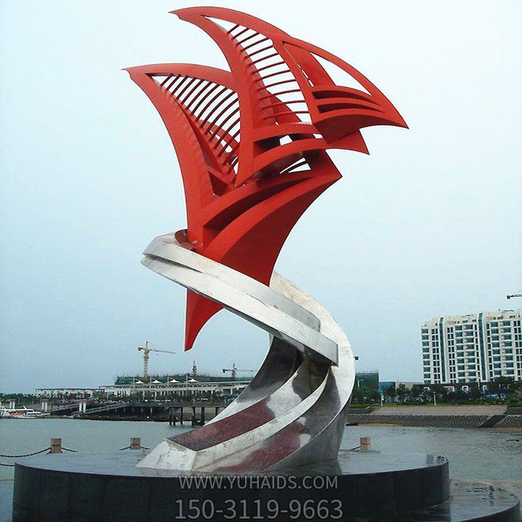 戶(hù)外廣場(chǎng)大型不銹鋼抽象景觀擺件雕塑