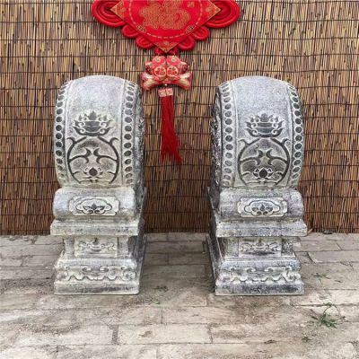 青石仿古抱鼓石，大理石古建大門門墩