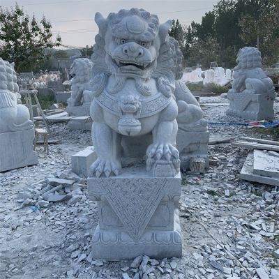 北方石獅子，傳統獅子大理石石雕