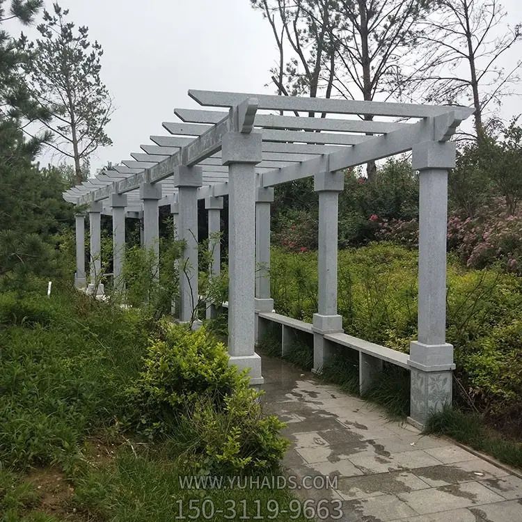 大理石花架，公園過道花架子雕塑