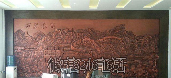 室內(nèi)創(chuàng)意風(fēng)景圖長城雕塑