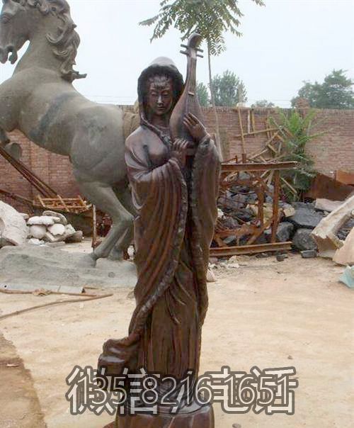 商業街古代名人景觀擺件銅雕四大美女之一王昭君雕塑