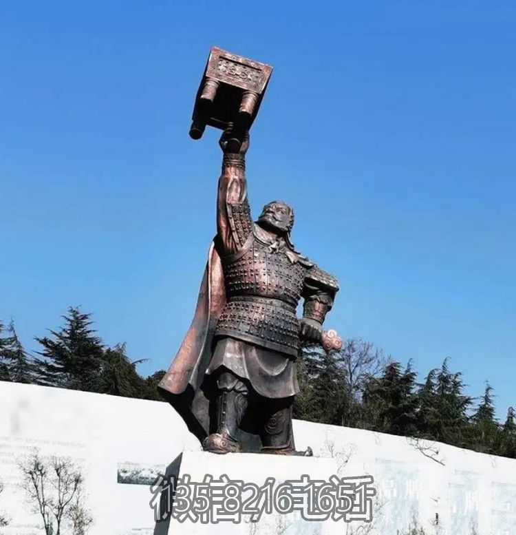 歷史上杰出的軍事家擺件景區廣場大型玻璃鋼仿銅項羽雕塑