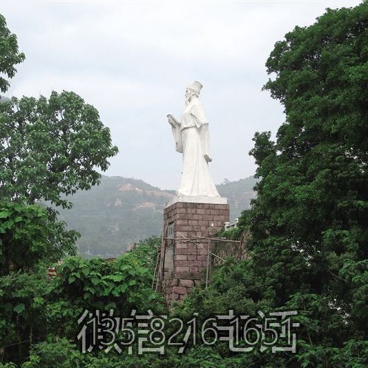歷史名人山水詩派鼻祖漢白玉謝靈運景區景觀石雕塑像