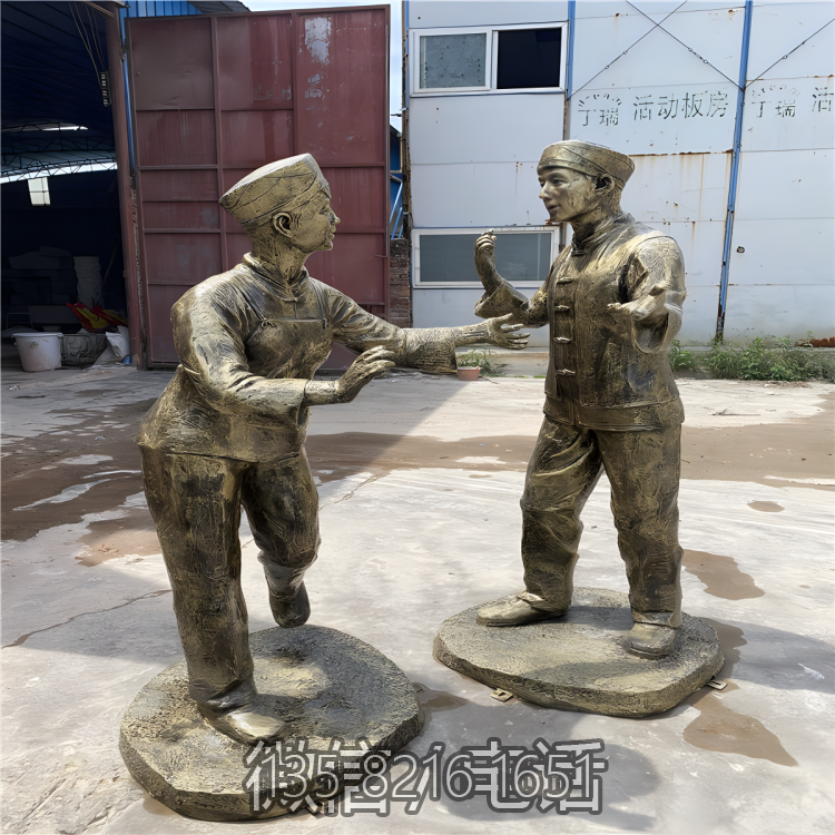 仿銅玻璃鋼少數(shù)民族音樂(lè)主題雕塑