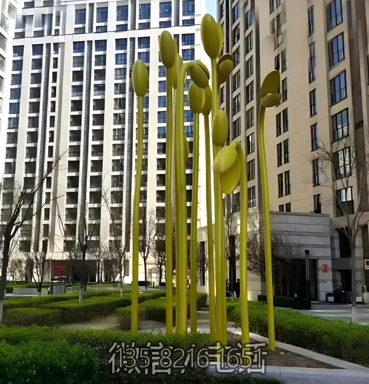 不銹鋼黃豆芽，豆芽雕塑