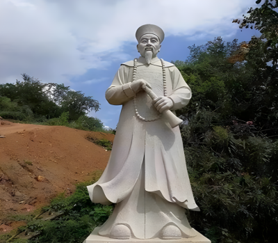 景區(qū)園林漢白玉大理石曾國(guó)藩石雕塑像