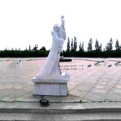 廣場人物凈擺件漢白玉石雕中國古代四大美女之王昭君雕塑