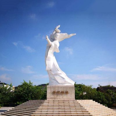 中國古代四大美女之一廣場大型漢白玉石雕楊貴妃雕塑