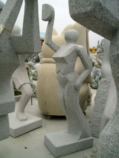 公園戶外景觀裝飾擺件石雕抽象打籃球人物雕塑