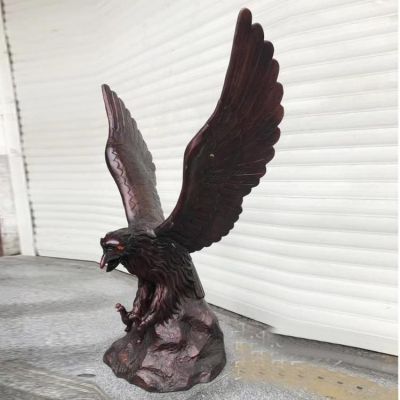 純銅鑄造老鷹雕塑擺件