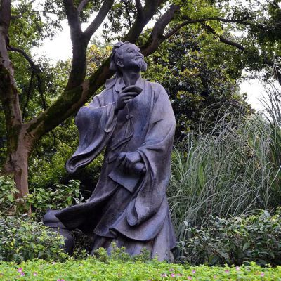 鑄銅歷史名人茶圣陸羽雕像