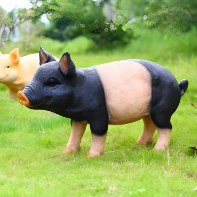 園林草坪玻璃鋼仿真動物十二生肖豬雕塑